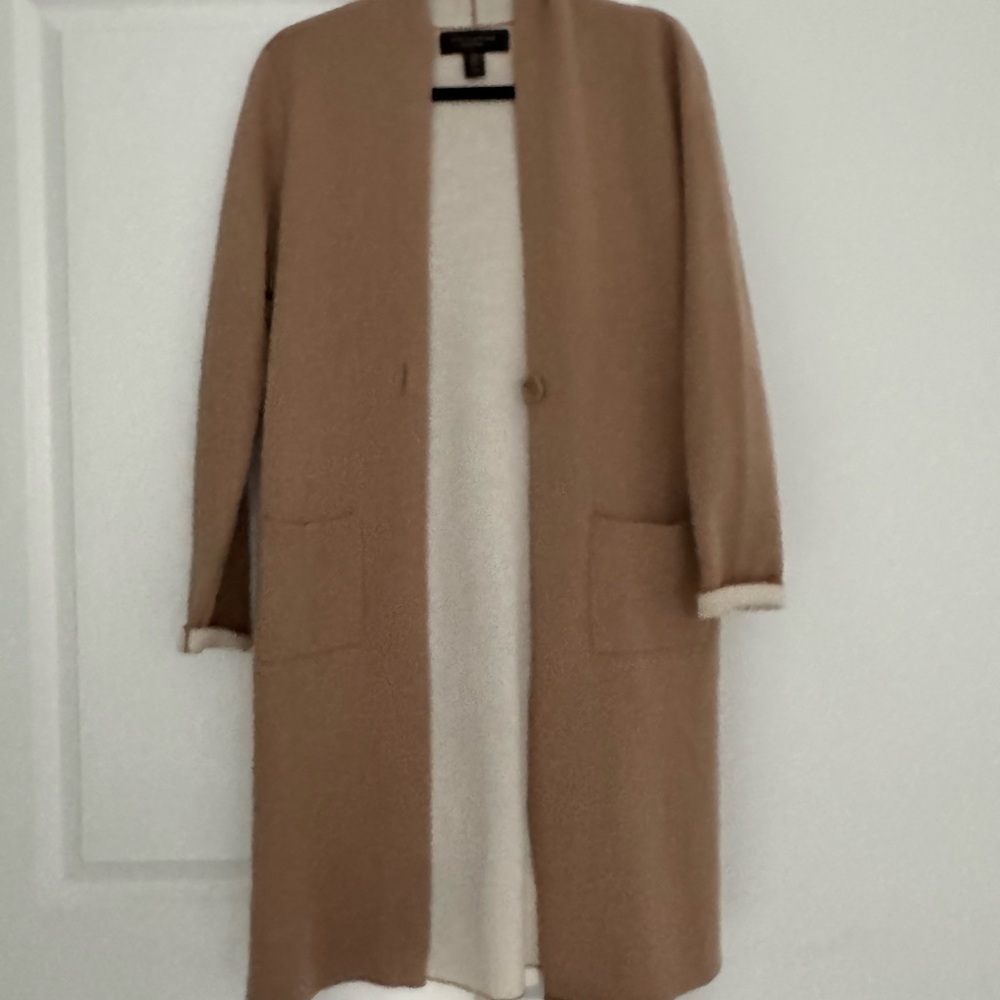 Paul Costelloe Black Label Merino Wool Blend Long Cardigan sweater size MEDIUM